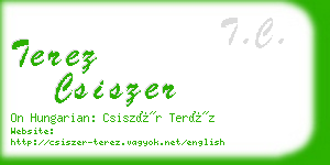 terez csiszer business card